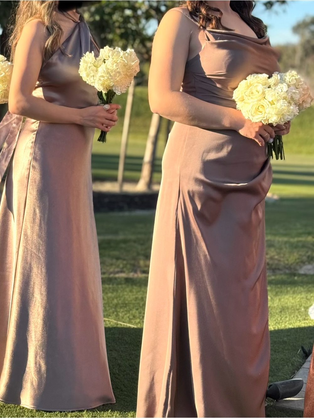 Birdy Grey Lydia Matte Satin Dress in Mocha - Picture 9 of 14